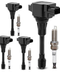 Ignition Coil Pack Set With 9029 Double Iridium Spark Plugs For 2007 To 2019 Nissan Altima Versa Sentra Rogue Cube NV200