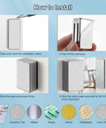 Installation steps for No Drill Adhesive Magnetic Door Catch Set 17lb Holding Force For Kitchen Cabinets Cupboards And Drawers Self Stick