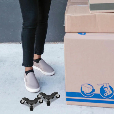 Heavy Duty 4 Pack Furniture Dollies Making Moving A Breeze Carbon Steel Frames Handling Huge Loads Without Breaking A Sweat Ideal For DIY Pros