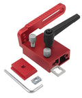 Rock Solid Aluminum T Track Stop Block For Table Saw Push Block Hella Tight Fit T30 T45 T Slot Rail Jig with adjustment lever.