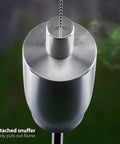 Stainless Steel Outdoor Torches Set Of 2 5 Ft Citronella Oil Lamps With Fiberglass Wick And Snuffer Cap Wind Resistant
