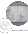 Spring Loaded Shutter Pins Repair Kit, 80 Pcs White Plastic Replacement Clips For Window Shutters, Cabinets And Doors, Easy Install, Durable Fasteners For Home, Office, And Shop shown in shutter and clip close-up