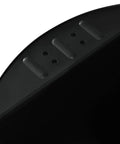 Close-up of Three Sided Inventory Control Cone Set Of 5 In Black 10 Inch Diameter By 5 Inch Height Lightweight Durable Polypropylene texture