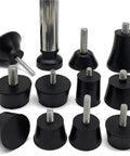 40 Piece Adjustable Feet Pads Set M6 M8 Anti Slip Shock Absorbing Rubber Leveling Feet with visible screw thread for stability