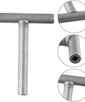 Heavy Duty T Handle Valve Adjusting Wrench With 3Mm 3.5Mm 4Mm Square Drive Socket For Motorcycle Engine Clearance Tuning close up of gray steel construction