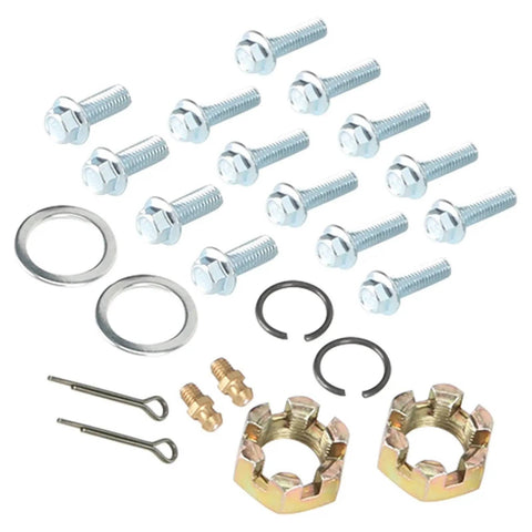 Components included in Beefed Up Four Wheel Drive Front Half Axle Assembly Kit For Electric ATVs Quads And Go Karts With Enhanced Torque And Traction For Tough Terrain Handling And Stability