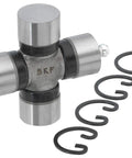 Heavy Duty Universal Joint Uj410 Standard OEM Fit Drivetrain Swap For Trucks And Suv with steel design and retaining clips.