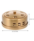 Copper Moxa Box Holder for Moxibustion Heat Therapy in home spa, 3.1 in diameter, 1.4 in height, thickened copper construction