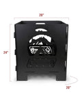20 Inch Portable Wood Burning Fire Pit Collapsible For Camping And Backyard Use Tailgate Ready Ultra Compact Easy Assembly.