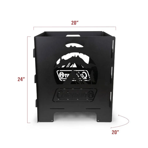 20 Inch Portable Wood Burning Fire Pit Collapsible For Camping And Backyard Use Tailgate Ready Ultra Compact Easy Assembly.