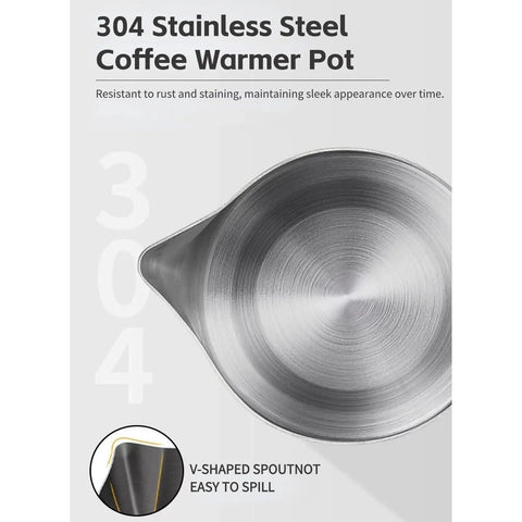 Electric 600ml Do It All Coffee Pot With Stainless Steel Kettle And Ergonomic Handle For Home Use V-shaped spout detail