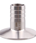 DERNORD 2-inch tri-clamp to 1-inch hose barb adapter in SUS304 stainless steel, front view