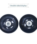 Quiet 3.15 Inch Luggage Wheel Replacement Kit With 80mm Inline Skate Style Wheels double-sided display, durable rubber molded.