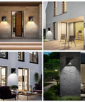 Outdoor Wall Light 8W LED Waterproof Sconce For Front Porch Patio And Garage Modern Black Finish Weatherproof Exterior
