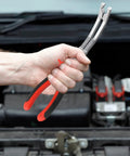 9 Inch Long Reach Hose Clamp Pliers With Flexible Wire Shaft For Diesel Engines, Tight Spaces Tool Kit A Model 0-75mm Soft Grip Handles And Effortless Removal Plus Installation Experience in hand