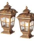 Antique Bronze Outdoor Post Light 2 Pack IP54 Weatherproof Post Lamps for Patio, Garden, vintage industrial design