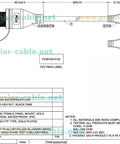Technical drawing of Profinet RJ45 Extension Cable 10Gbps Cat6A Shielded Gear to Female Flush Panel Mount IP67 Waterproof for GigE Vision Industrial Camera 3D Imaging 0.3m.