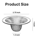 Super Sturdy 10 Pack Stainless Steel Drain Strainers For Sink And Tub Rust Proof Mesh Hair Catchers size dimensions 2.75x1 inch.