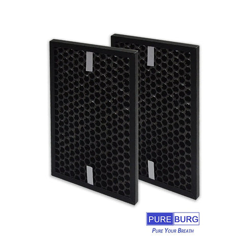 Replacement HEPA Filter Kit For Honeywell InSight Air Purifiers HPA5100B showing two rectangular black carbon filters