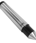 Pro Grade MT2 Carbide Tipped Half Notched Dead Center For Woodturning And Lathe Work Built Tough For CNC Machines with shiny metallic finish.