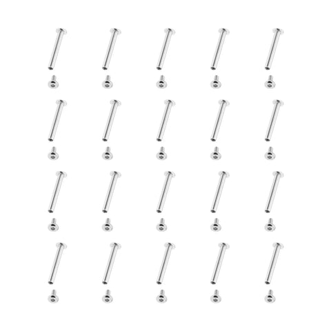 Inline Skate Axle Screw Replacement Kit With Hex Socket Screws And Bearing Spacers 20Pcs Pro Grade For Roller Skates