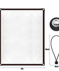 Clear Waterproof Tarp 13x13 Feet With Grommets Built Tough PE Cover shown with elastic rope and grommet details.