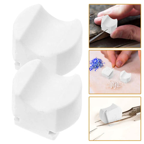 18Pcs Ring Bender Dies Replacement Kit For Jewelry Making, Heavy Duty Plastic Press Dies With Precision Curves, Universal Compatibility For DIY Jewelry Projects, Handy Ring Bending Tool For Multimetal Metals, white plastic dies for ring forming