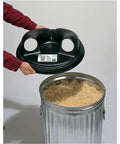 Top Tier Cyclone Dust Collection Separator Fits 20 To 21 Inch 30 Gallon Trash Cans Rock Solid Abs Plastic design above sawdust-filled trash can.