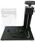 Pro Grade Metal Platform For Surface Roughness Gauge And Portable Roughness Tester With Adjustable Lifting Column And Heavy Duty Build For Precise Measurements Compatible With KR210 KR220 Meters, black metal platform with lifting column and parts