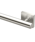 Elevate Your Shower With A 12 Inch ADA Compliant Satin Nickel Shower Grab Bar Wall Mounted Bathroom Handrail Close-up View