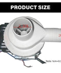 Heavy Duty Washing Machine Drainage Pump Pulls Water Fast With Absolutely Zero Fuss Universal Washer Motor Replacement Part Simple Snap In Setup For Stress Free Laundry Days showing the size and design of the drain pump.