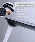 Tall Matte Black And Chrome Bathroom Vessel Sink Faucet With Single Lever One Hole Vanity Tap Brass Construction Hot And Cold Water Aerated Stream No Splash Low Noise Slick Fresh Modern Vibe