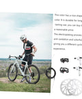 Heavy Duty Mountain Bike Hydraulic Disc Brake Set With Slick Pad Compatibility And Killer Heat Management For Bulletproof Stopping Power On Gnarly Race And Trail Rip Runs, showcased on a mountain bike with rotor.