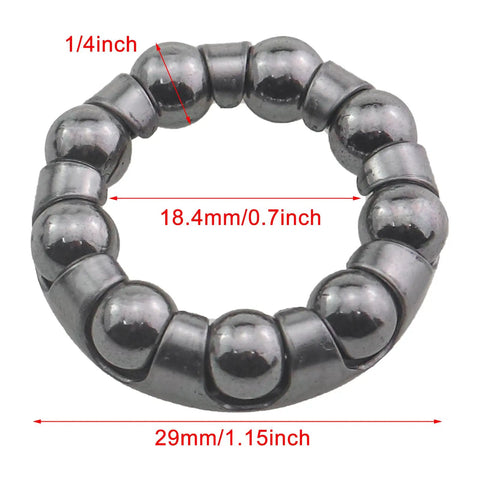 Six Pack Quarter Inch Bicycle Fork Ball Bearings Set With Steel Cage Includes 9 Ball Crank Bearings Front Middle And Rear