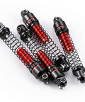 28mm RC Oil Shocks 4 Pack Aluminum Shock Absorbers For 1 To 30 Axial SCX30 Wrangler Bronco RC Crawler Upgrades Parts Red