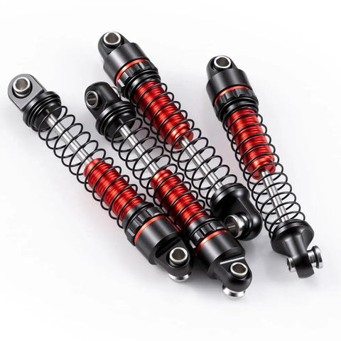 28mm RC Oil Shocks 4 Pack Aluminum Shock Absorbers For 1 To 30 Axial SCX30 Wrangler Bronco RC Crawler Upgrades Parts Red