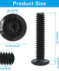 Heavy Duty 1/4-20 X 1-1/4 Inch Flat Head Hex Socket Cap Screws 30 Pack with size measurement and detailed thread view.