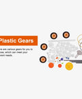78 Piece Plastic Gear And Belt DIY Kit With Pulleys Worm Rack Shafts And Accessories For Robotics RC And Prototyping Spare Parts