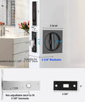 Pocket Door Privacy Lock And Pull In Matte Black Stainless Steel 304 With Two And Three Eighths Backset for flush door handles.