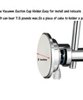 Tool Free No Drill Toilet Paper Holder With Strong Silicone Vacuum Mount Removable Bracket Chrome Finish