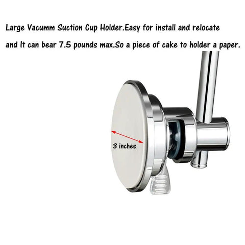 Tool Free No Drill Toilet Paper Holder With Strong Silicone Vacuum Mount Removable Bracket Chrome Finish