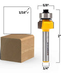 Premium Tungsten Carbide Round Over Router Bit With One Quarter Inch Shank for smooth edges on hardwood projects.