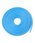 Light Colored Rubber Edge Guard Roll For Cars Cut To Fit Trim That Shields Your Paint From Dings, blue coiled roll on white background