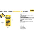 Six Piece Precision Screwdriver Set With Soft Grip Handles In Yellow For Quick Handy Home Repairs Includes Two Phillips And Four Slotted Drivers For Everyday DIY Projects, featuring six drivers in a plastic case with detailed labels.