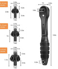 Sunny 3 In 1 Ratchet Drill Chuck Key Spanner Wrench With Magnetic Tip, showing sizes for 1.5-10mm and 3-16mm drill chucks.
