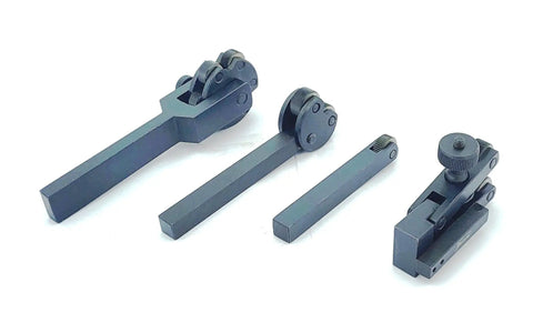 4 Piece Lathe Knurling Tool Set Pro Grade Heavy Duty With Hardened EN31 Knurls Precision Ground Epoxy Black Rust Free Finish