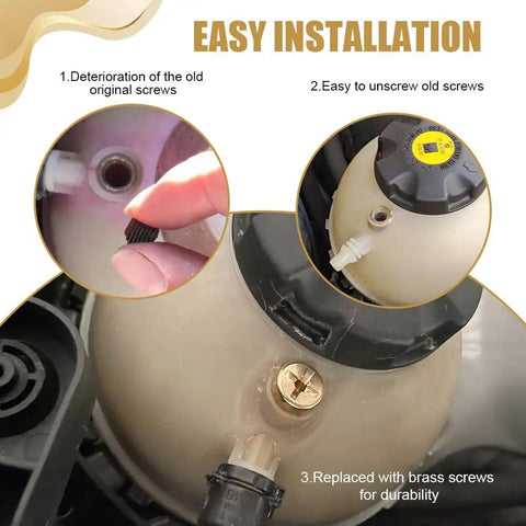 Easy installation of Straight Up Heavy Duty Brass Radiator Coolant Expansion Tank Bleeder Screw And Drain Plug Replacement for Bmw X3 X5