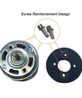 Dust Shoe Cover For CNC Router 80mm Spindle With Magnetic Suction setup showing screw reinforcement design and components