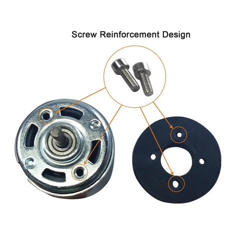 Dust Shoe Cover For CNC Router 80mm Spindle With Magnetic Suction setup showing screw reinforcement design and components