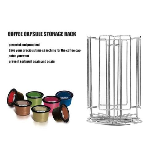 Metal Coffee Pod Storage Rack And Capsule Holder Stand For Quick Organization, iron construction with colorful capsules